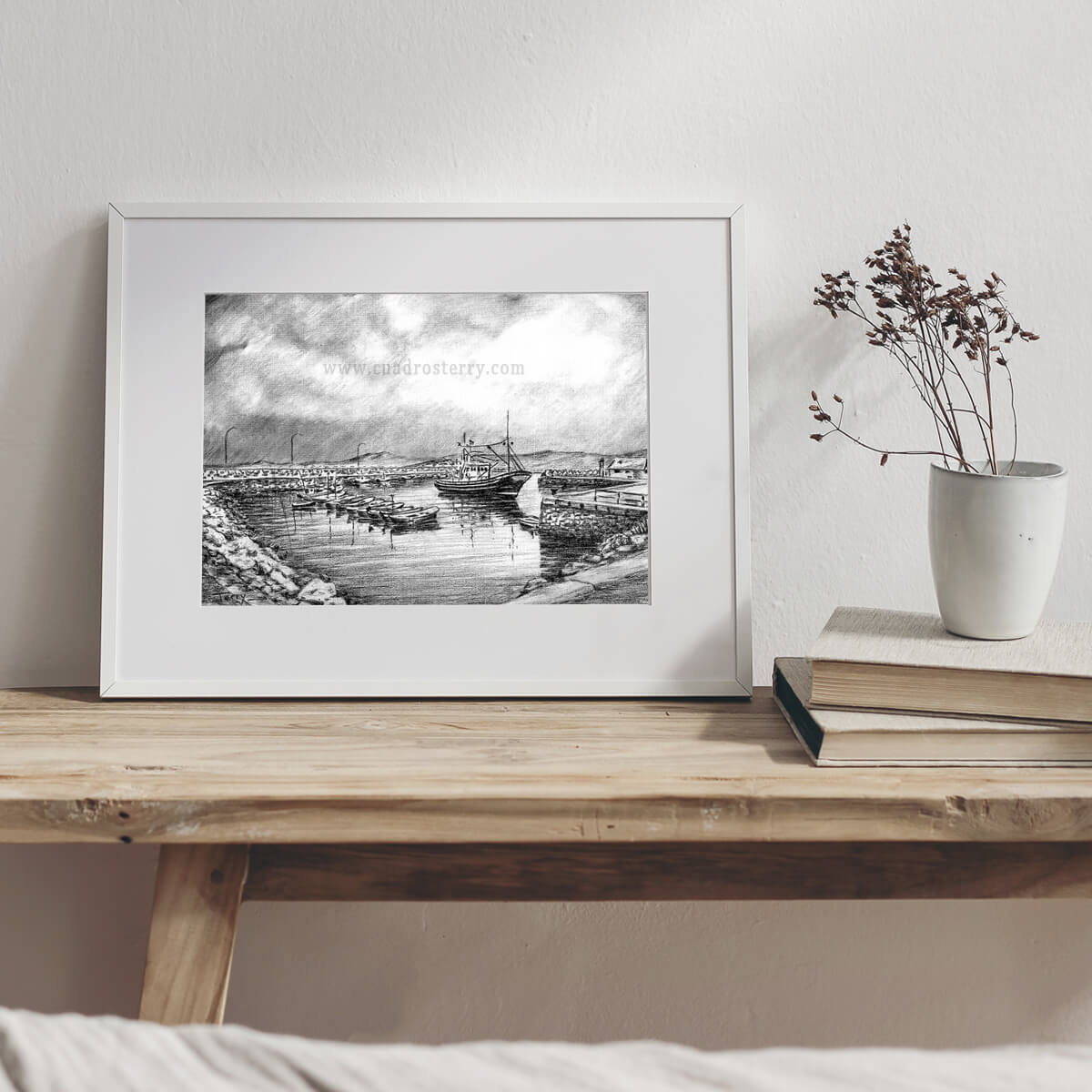 lamina-puerto-hondarribia-gipuzkoa-cuadro